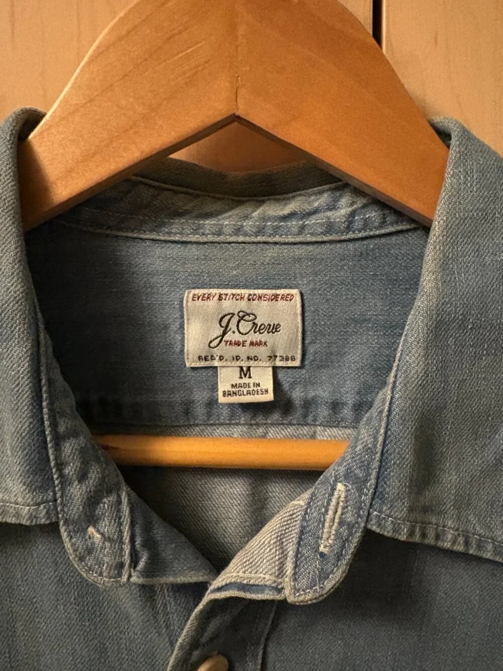 Men's Indigo-Dyed Denim Overshirt by J. Crew - Size Medium